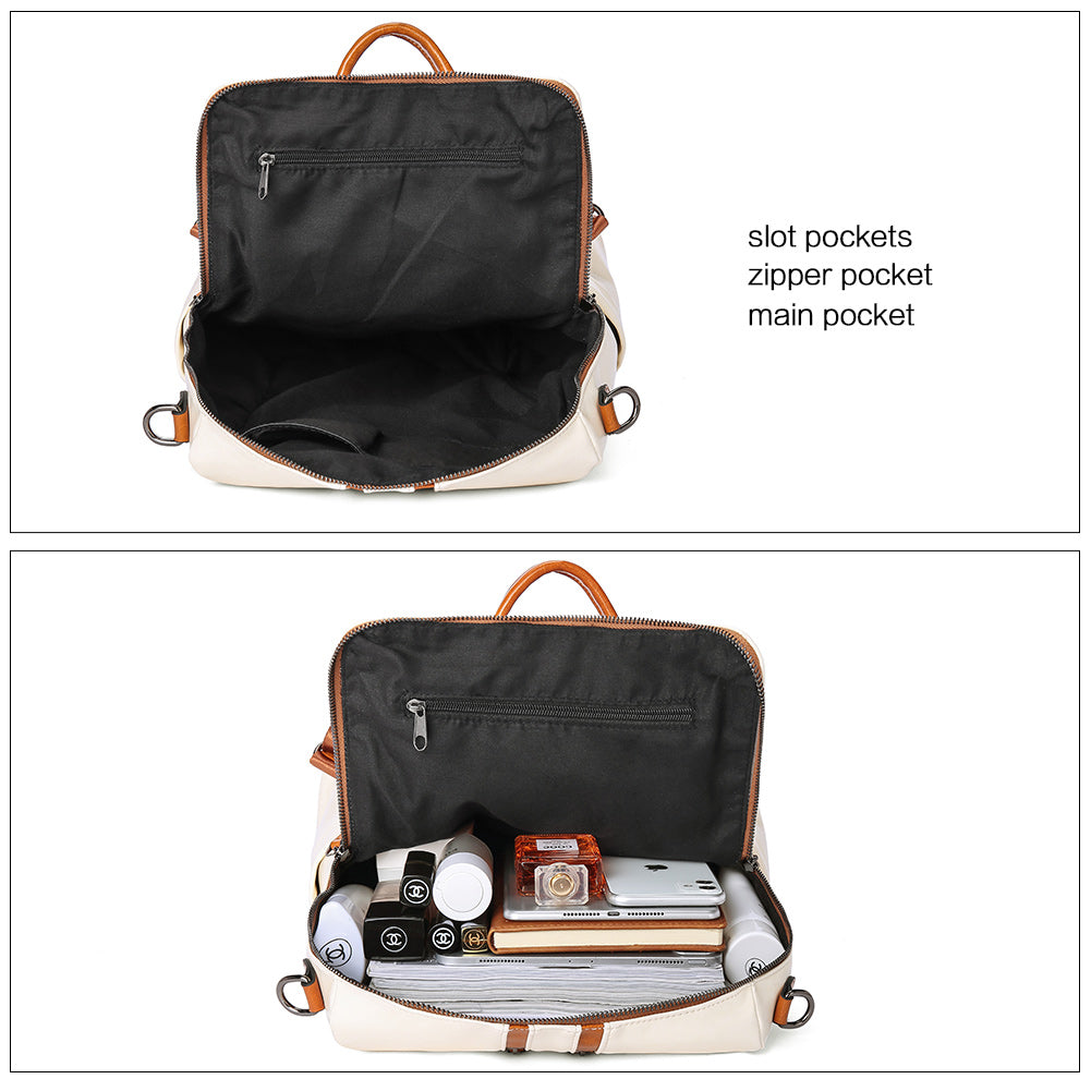 Greene Vegan Soft Leather Backpack Leather Purse For Work And Study