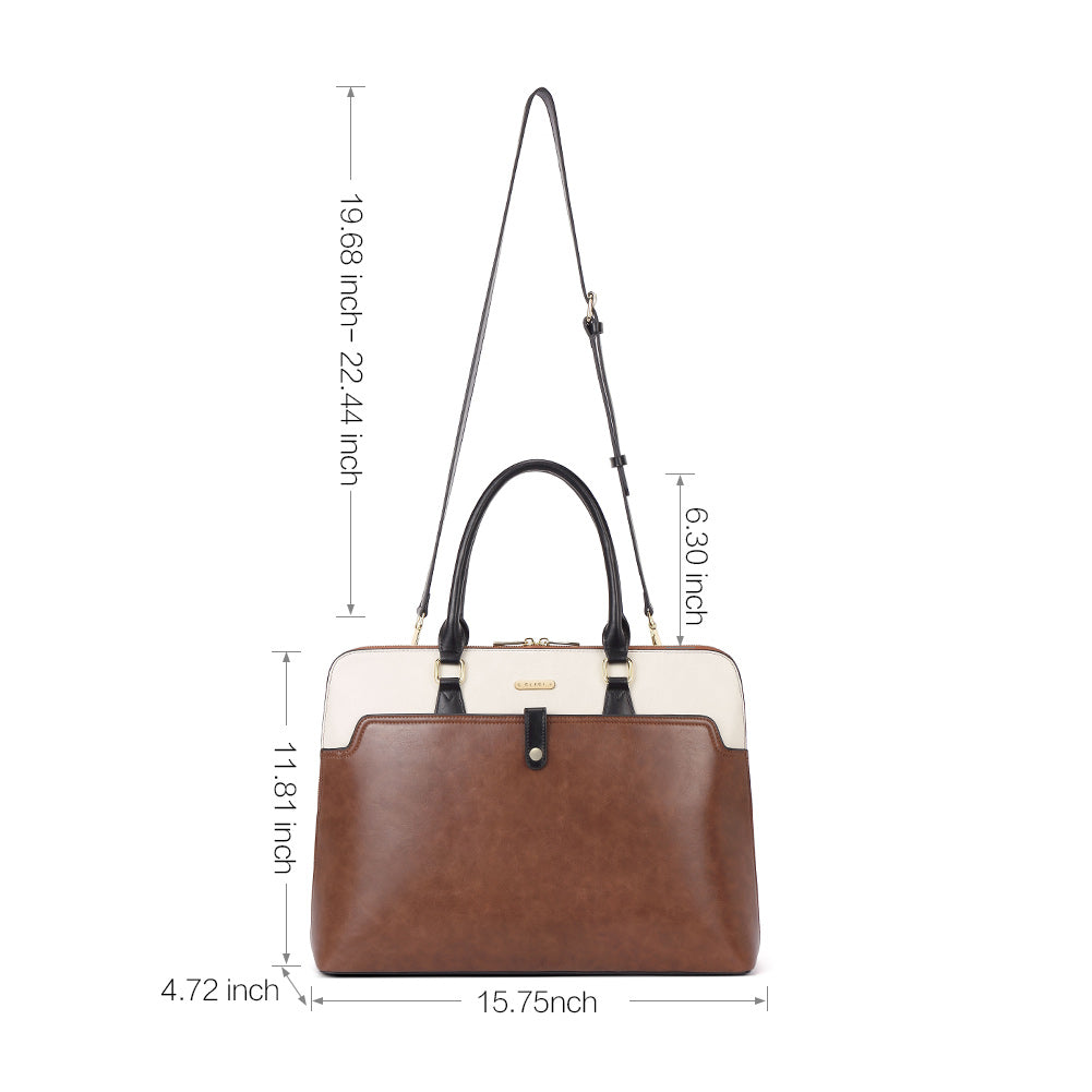 Claire  Premium Leather Messenger Briefcase For School And Work