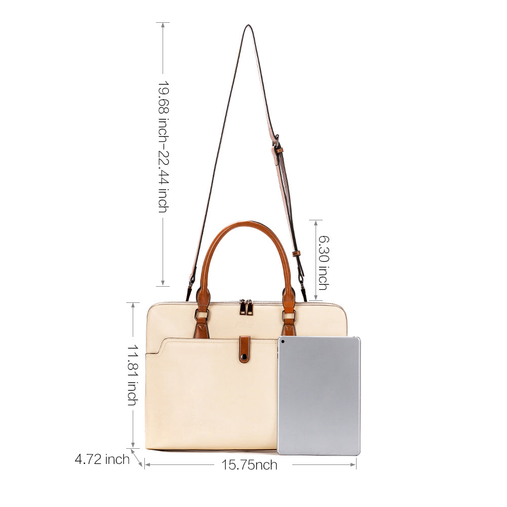 Claire  Premium Leather Messenger Briefcase For School And Work