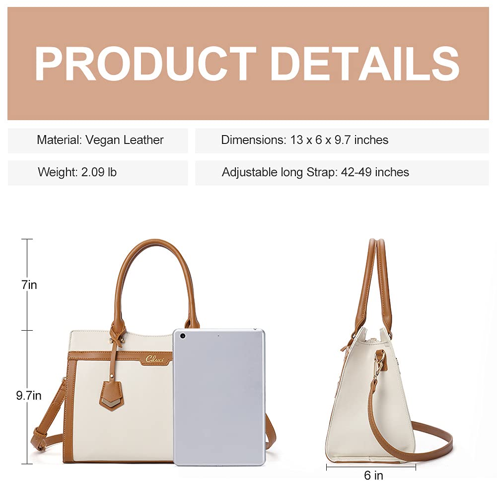 CLUCI Satchel Purses and Handbags for Women Leather Totes Designer Ladies Crossbody Shoulder Bag