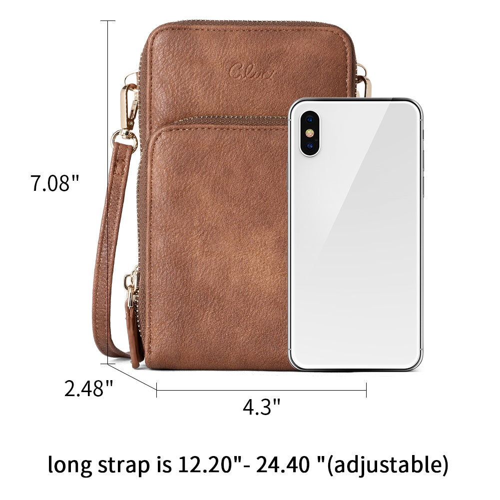 CLUCI Small Crossbody Bag for Women Leather Cellphone Shoulder Purses Fashion Travel Designer Wallet