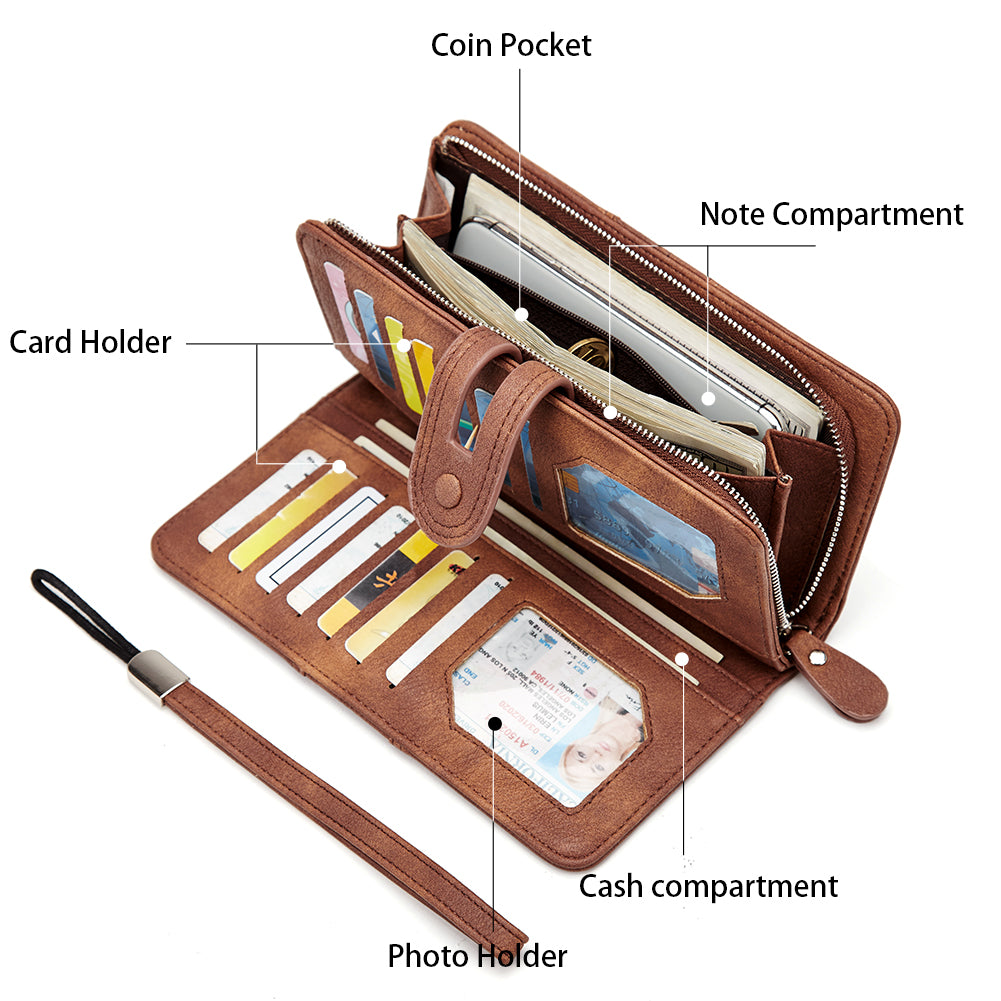 Cathy Clutch Credit Card Holder And RFID Blocking Wallet For Women