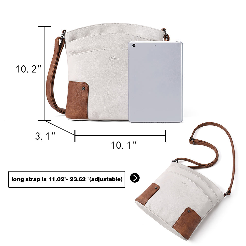 Amos Triple Pockets Vintage Crossbody Bag