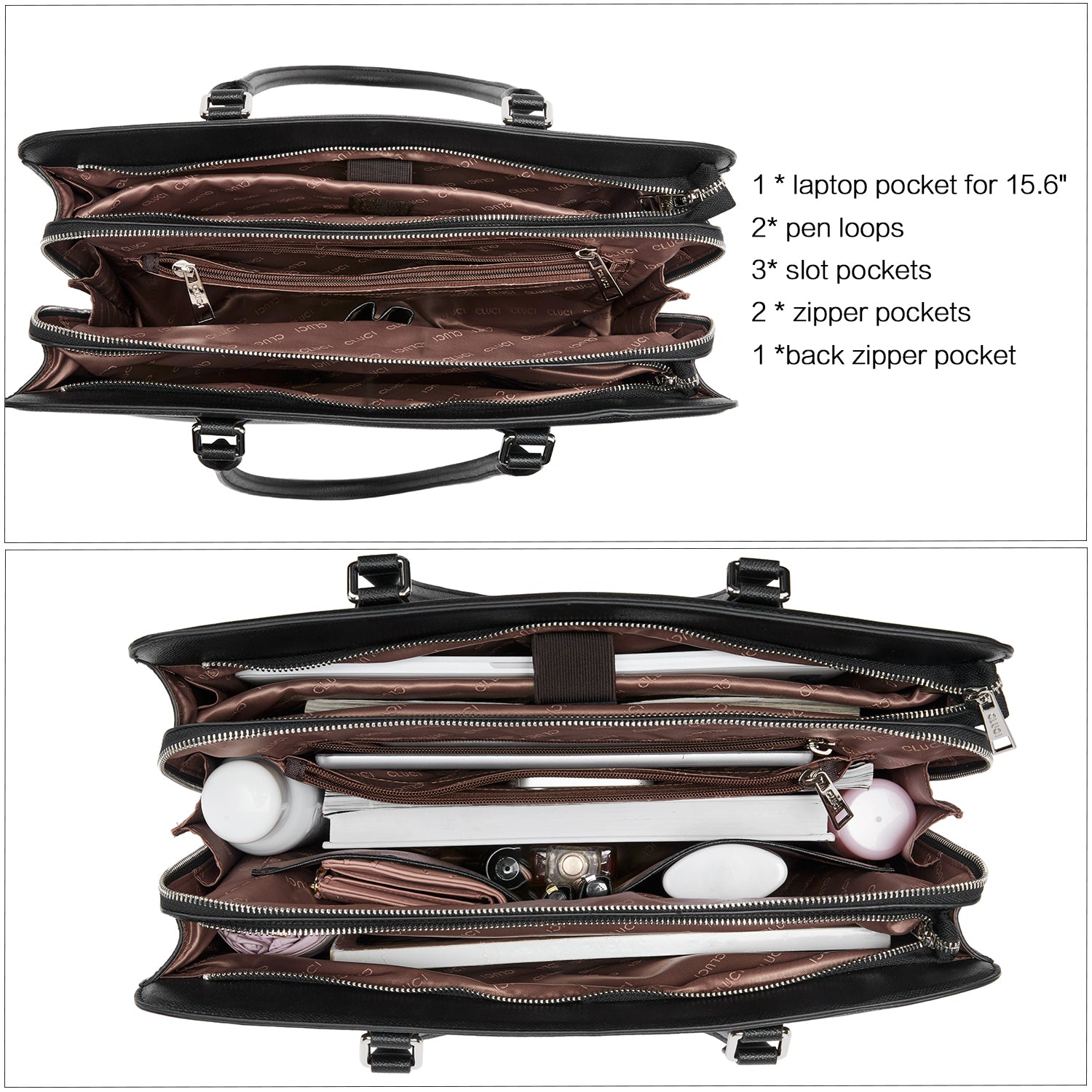 Lauren Designer Leather Briefcase For Women For Commuting