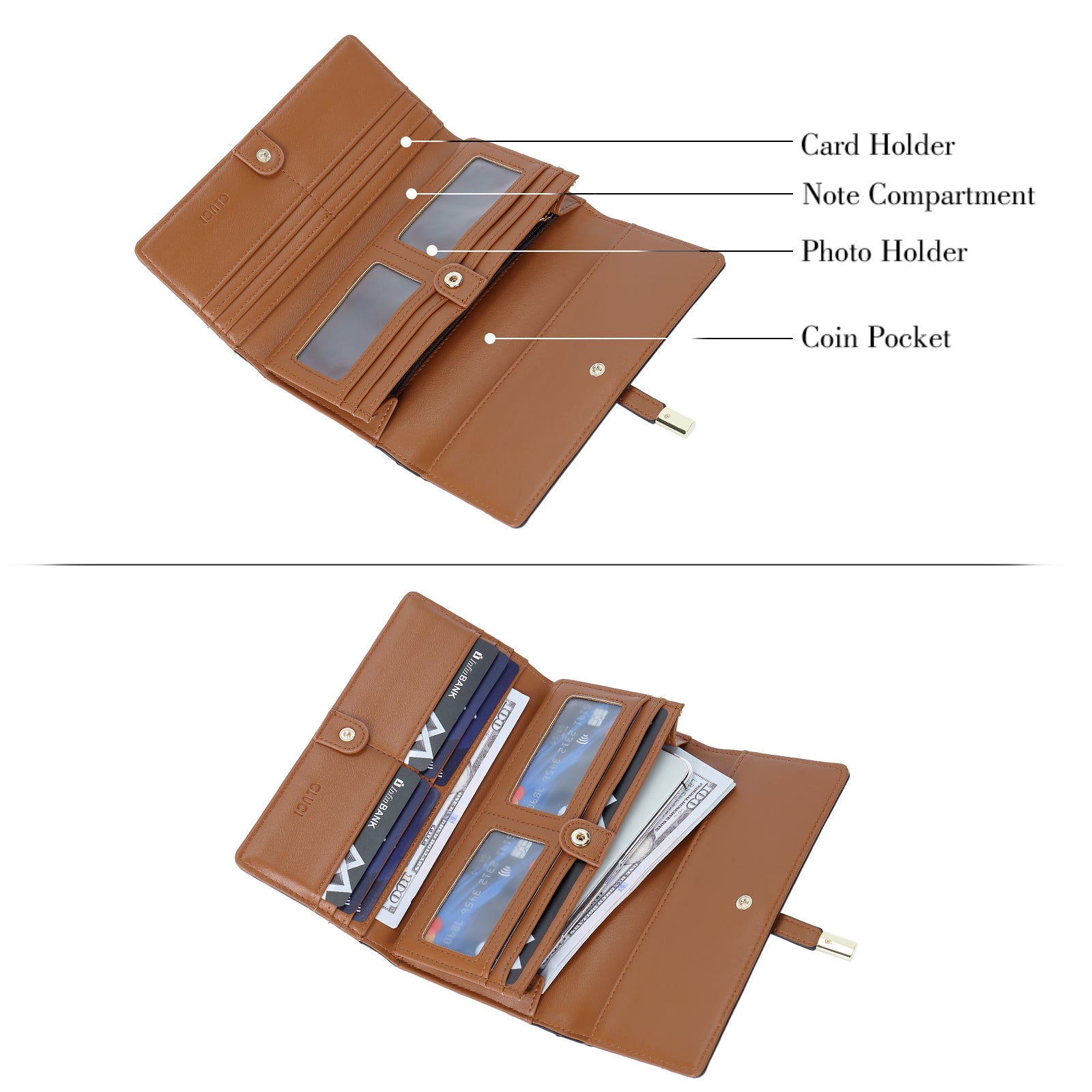 Mile Lightweight Designer Tri-Fold Wallet For Iphone For Women