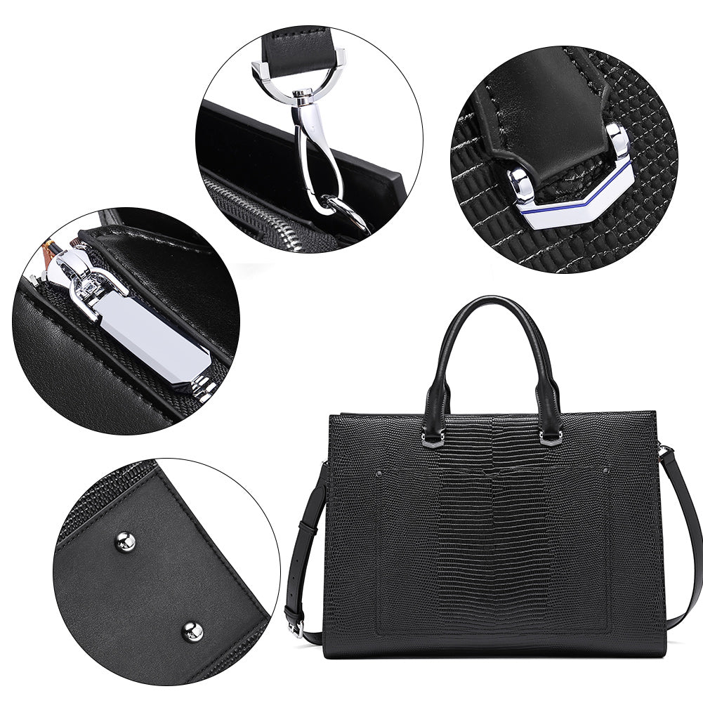 Lauren Refined Leather Briefcase For Women For Daily Use