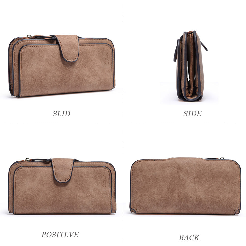 Cathy Luxury Women's Vegan Leather Wallet With Zipper