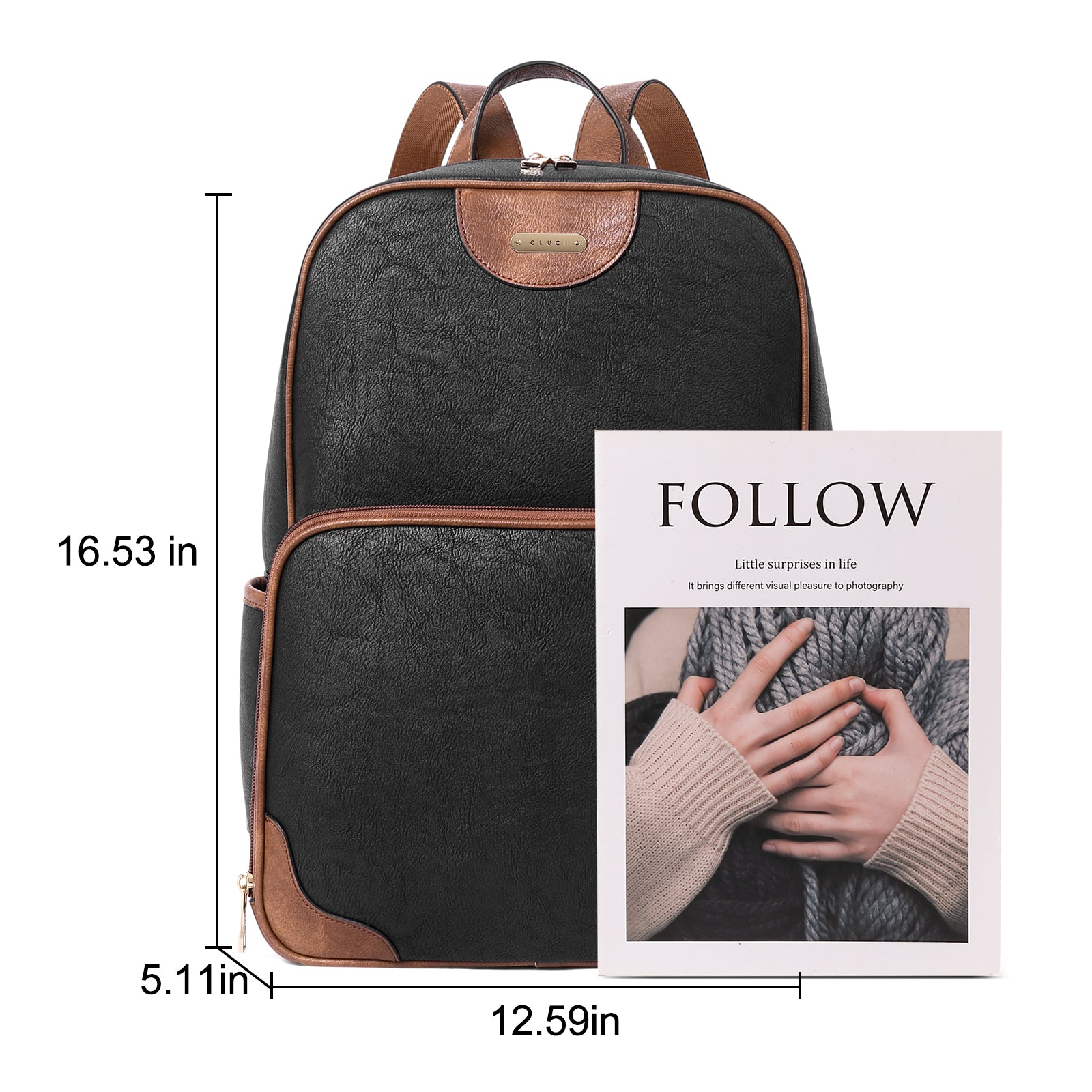 Koch Vegan Womens Designer Laptop Backpack With Luggage Strap