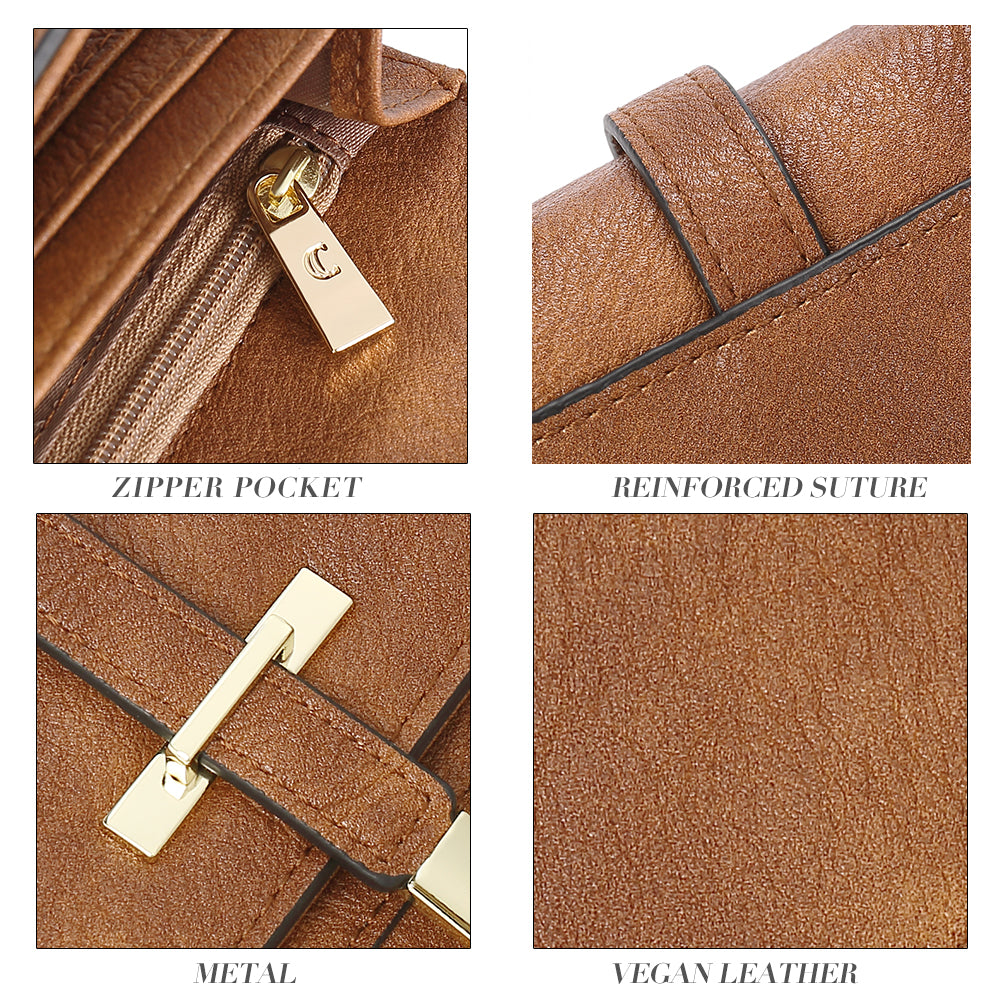 Mile Lightweight Designer Tri-Fold Wallet For Iphone For Women
