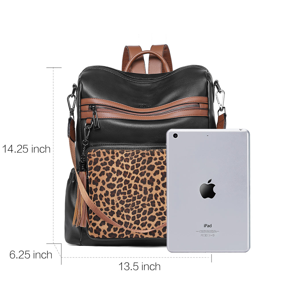 Greene Luxury Vintage Women's Leather Backpack Purse For Commuting
