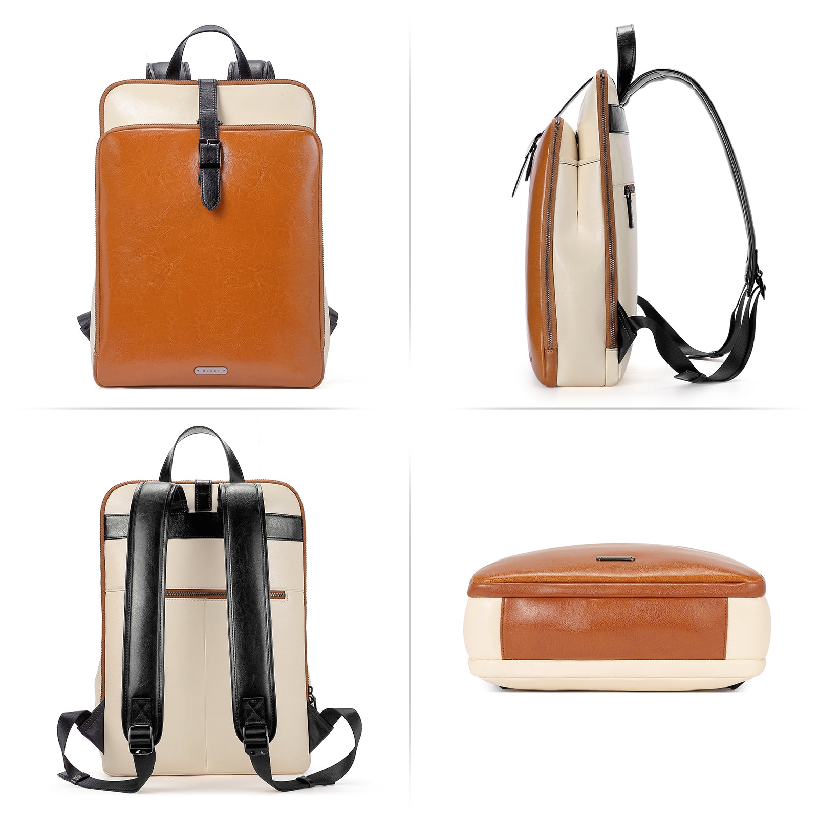 Koch Genuine Leather 15.6 Inch Laptop Backpack Purse For Women