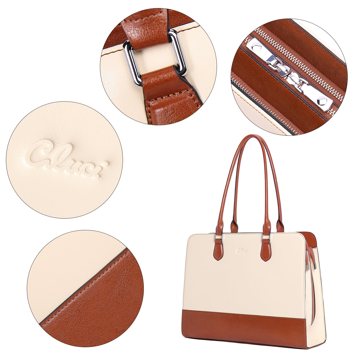Lauren Designer Leather Briefcase For Women For Commuting