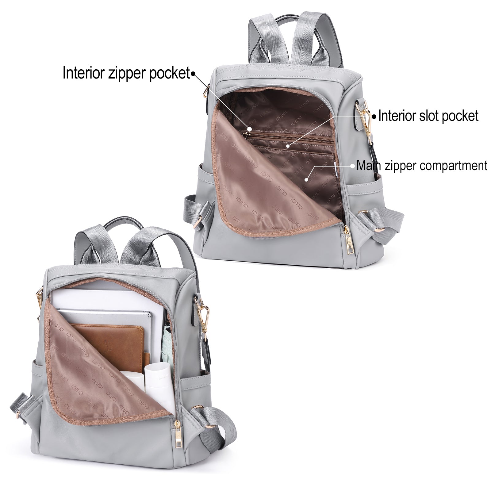 Greene Multi-Purpose Carry Way Vegan Leather Backpack Purse For Women