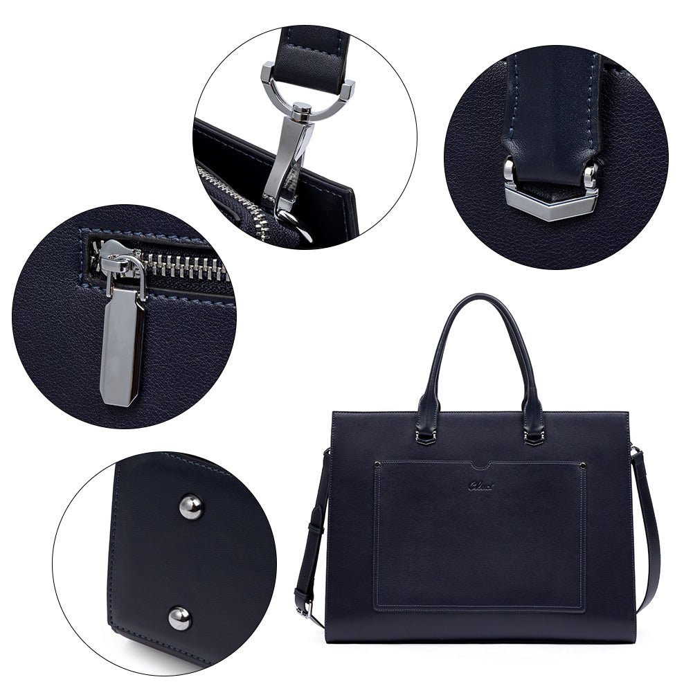 Lauren Refined Leather Briefcase For Women For Daily Use