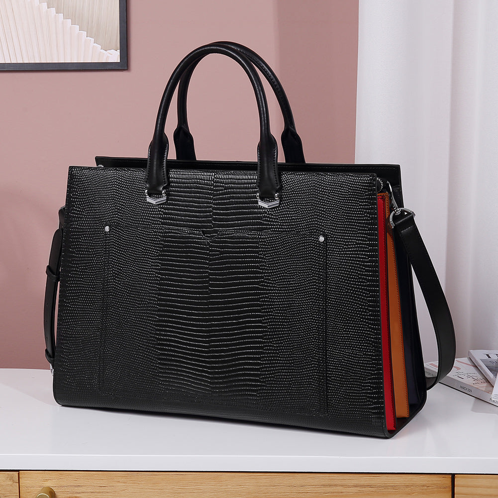 Lauren Refined Leather Briefcase For Women For Daily Use