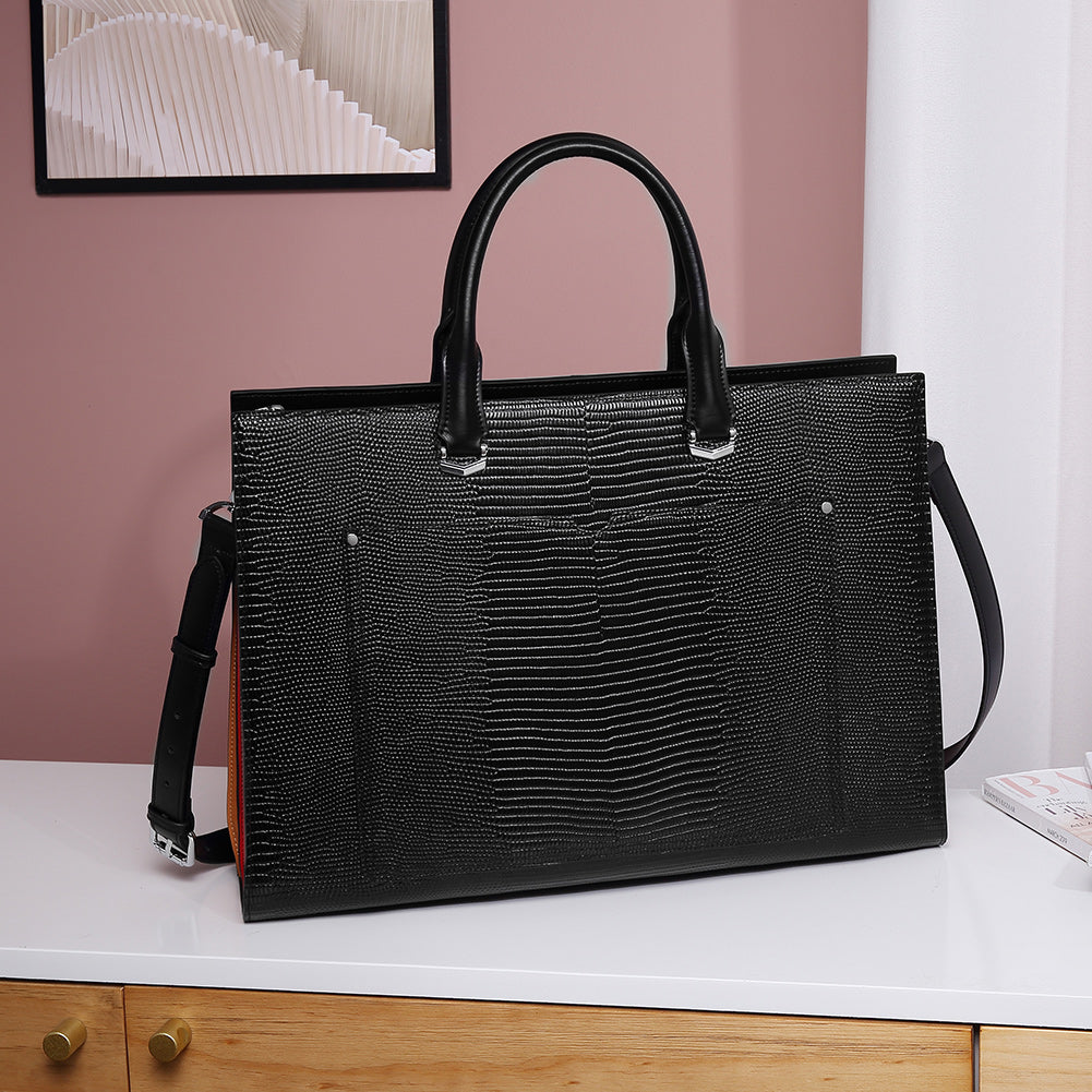 Lauren Refined Leather Briefcase For Women For Daily Use