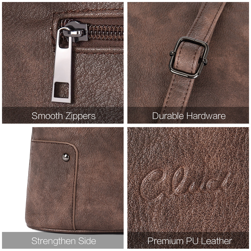 Amos Triple Pockets Vintage Crossbody Bag