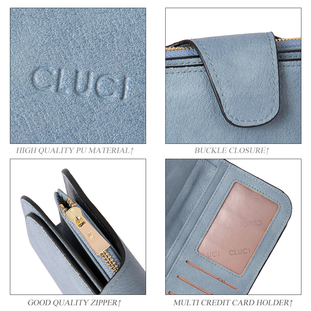 Cathy Luxury Women's Vegan Leather Wallet With Zipper