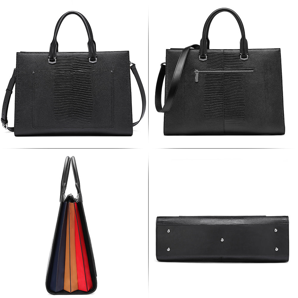 Lauren Refined Leather Briefcase For Women For Daily Use
