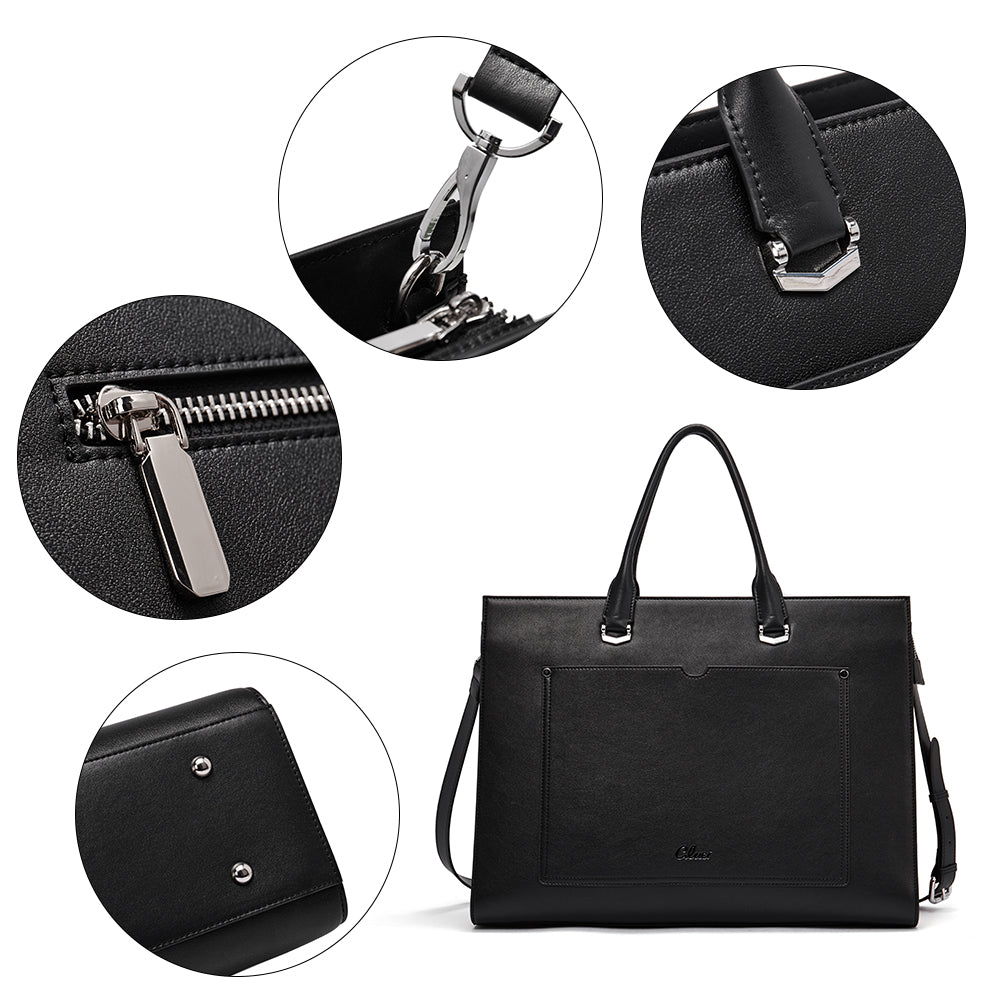 Lauren Refined Leather Briefcase For Women For Daily Use