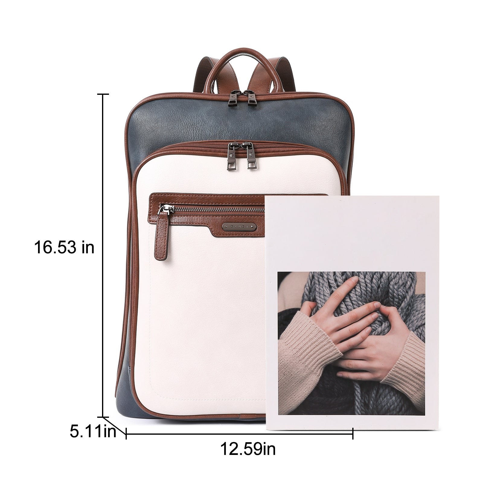 Koch Leather Laptop Backpack For Women With 15.6" Laptop Compartment