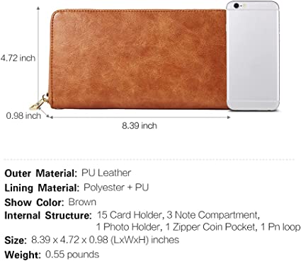 Echo Fashion Women's Large Chic Wallet With ID Window