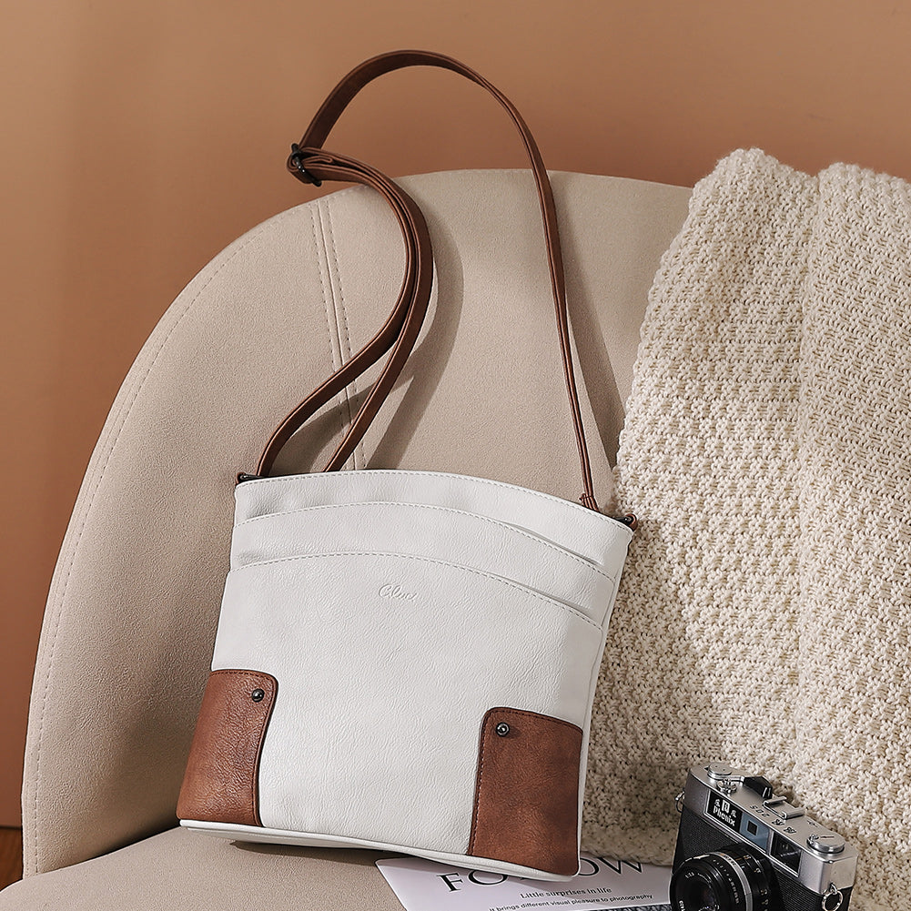 Amos Triple Pockets Vintage Crossbody Bag