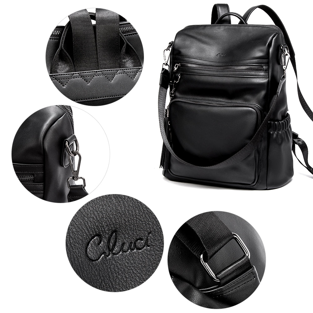 Greene Luxury Vintage Women's Leather Backpack Purse For Commuting