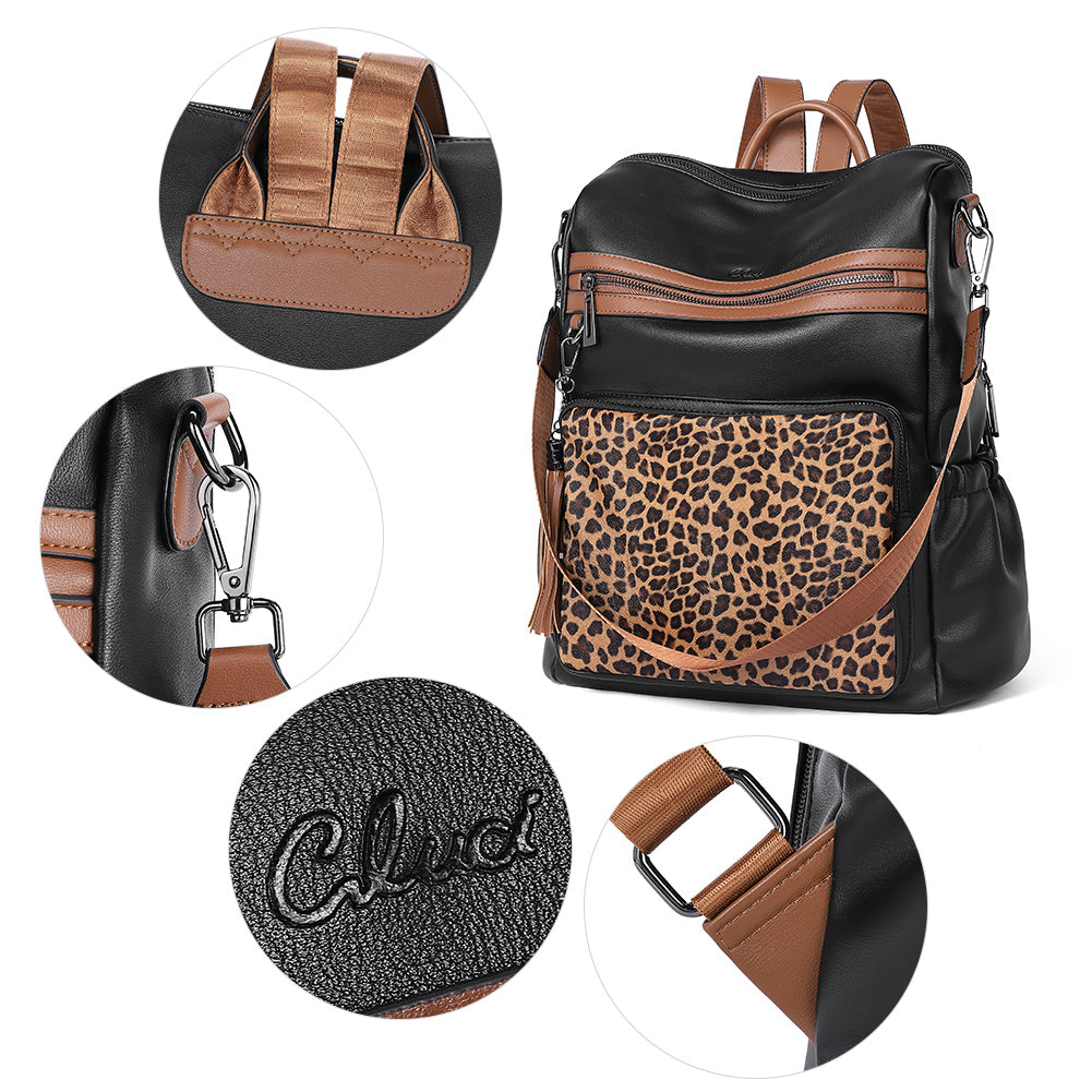 Greene Luxury Vintage Women's Leather Backpack Purse For Commuting
