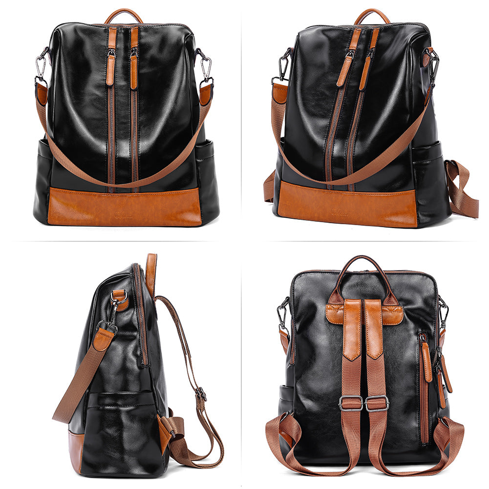 Greene Vegan Soft Leather Backpack Leather Purse For Work And Study