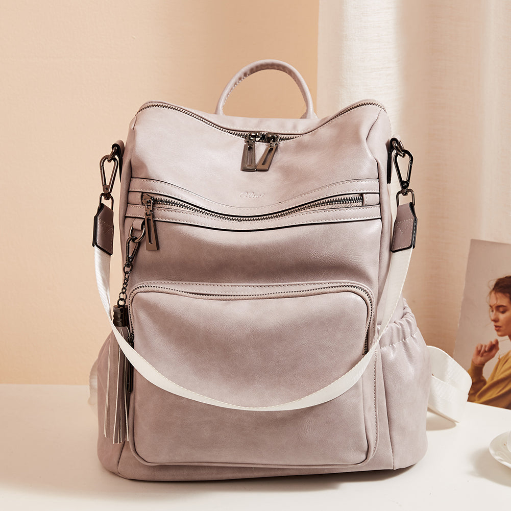 Greene Women's Leather Backpack Purse For Commuting | Oil Wax