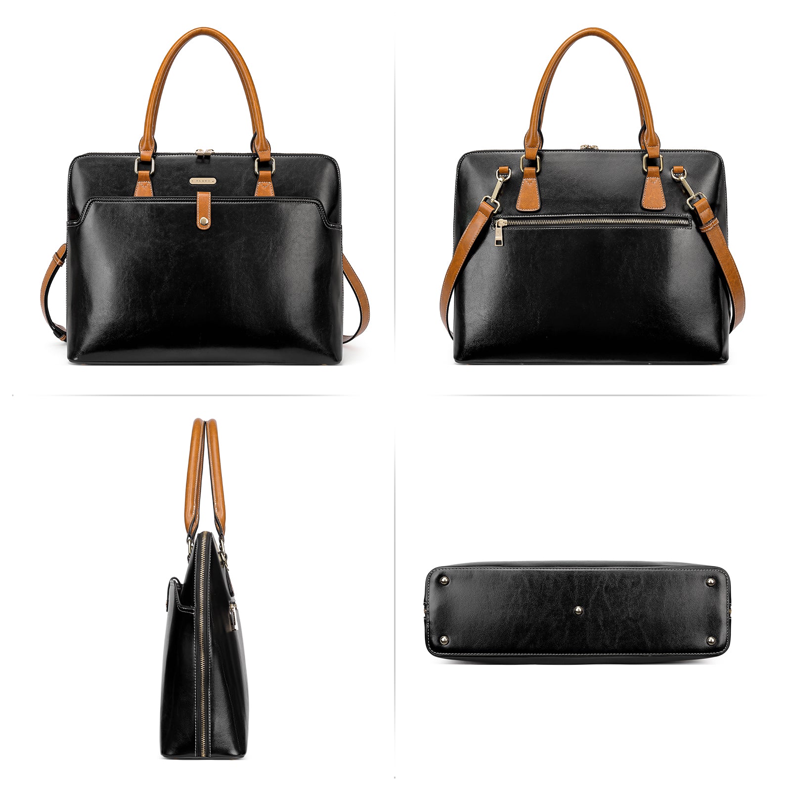 Claire  Premium Leather Messenger Briefcase For School And Work