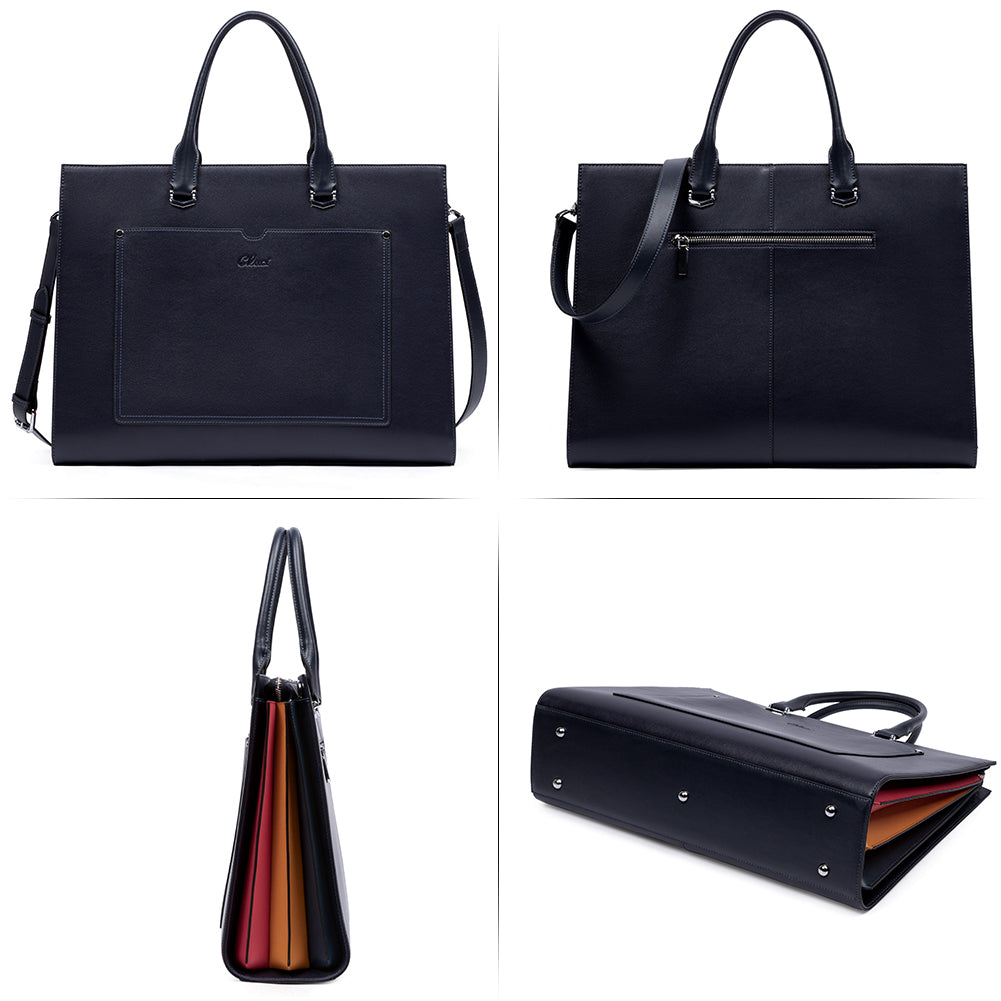 Lauren Refined Leather Briefcase For Women For Daily Use