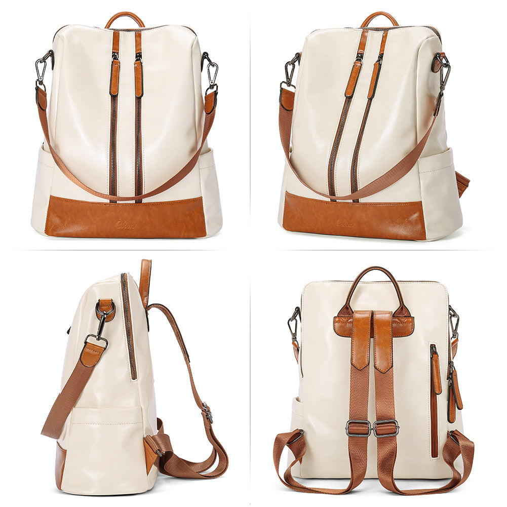 Greene Vegan Soft Leather Backpack Leather Purse For Work And Study