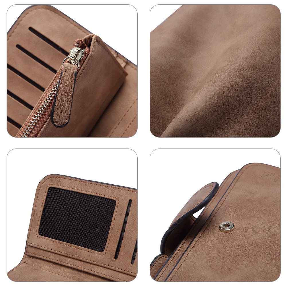 Cathy Luxury Women's Vegan Leather Wallet With Zipper
