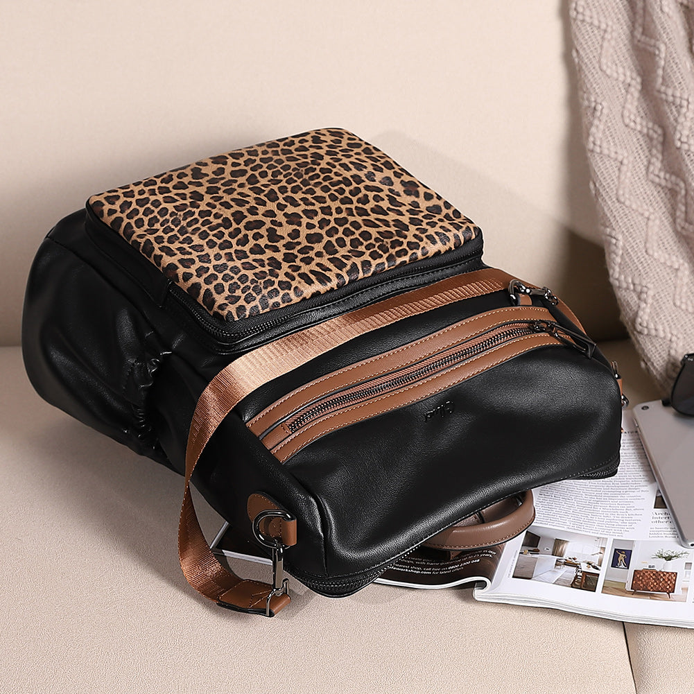 Greene Luxury Vintage Women's Leather Backpack Purse For Commuting