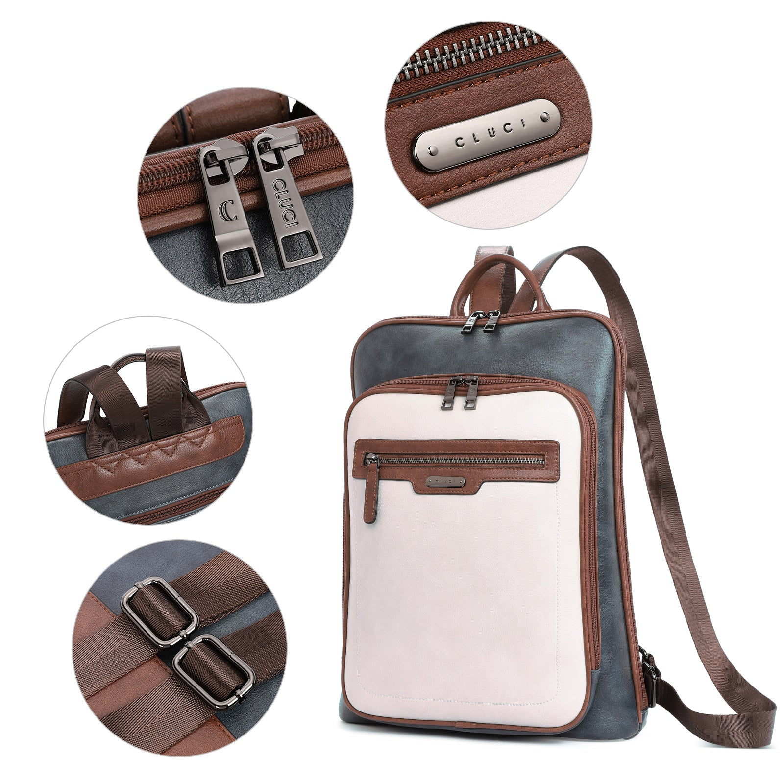 Koch Leather Laptop Backpack For Women With 15.6" Laptop Compartment