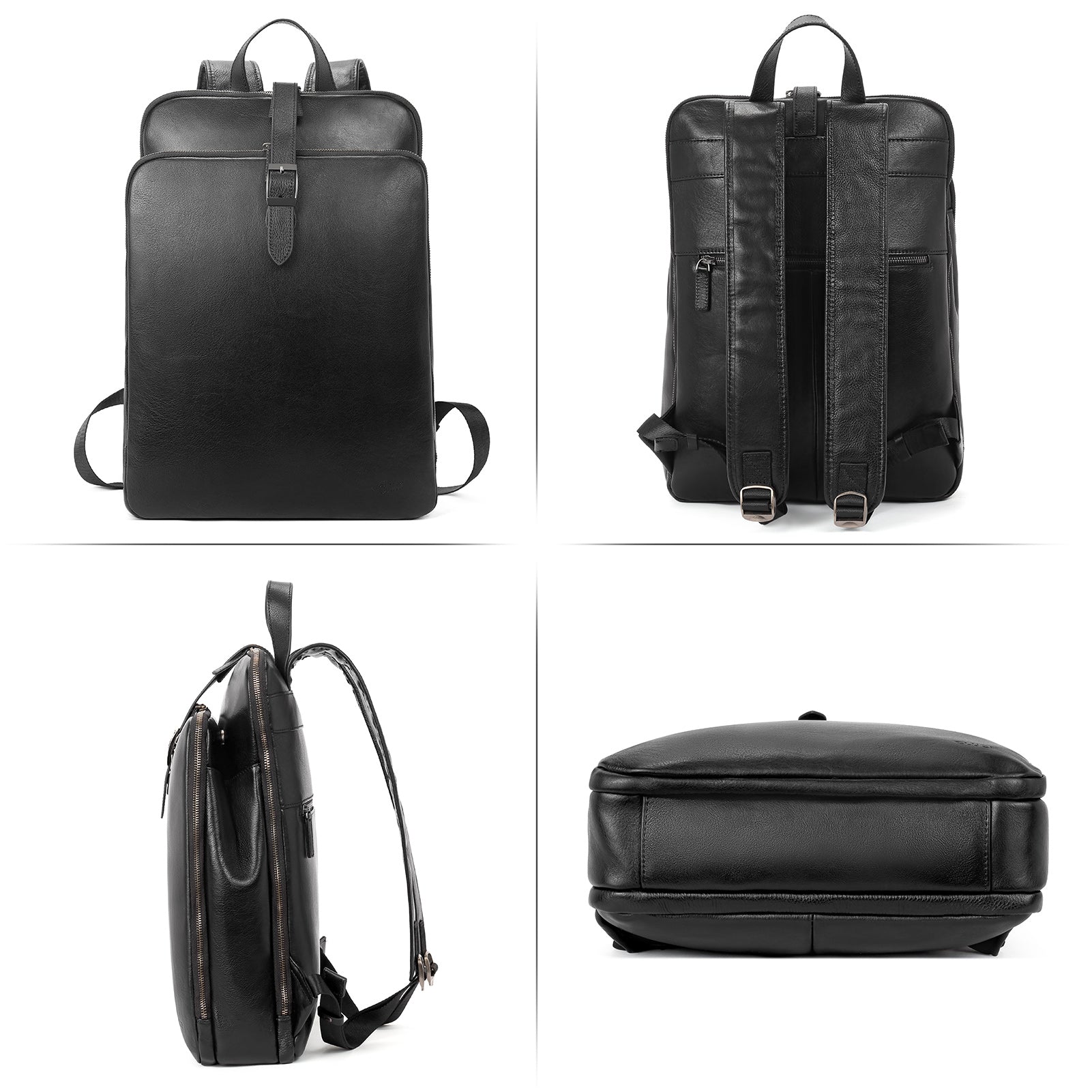 Koch Vintage Full Grain Vegetable Tanned Leather Backpack For Work