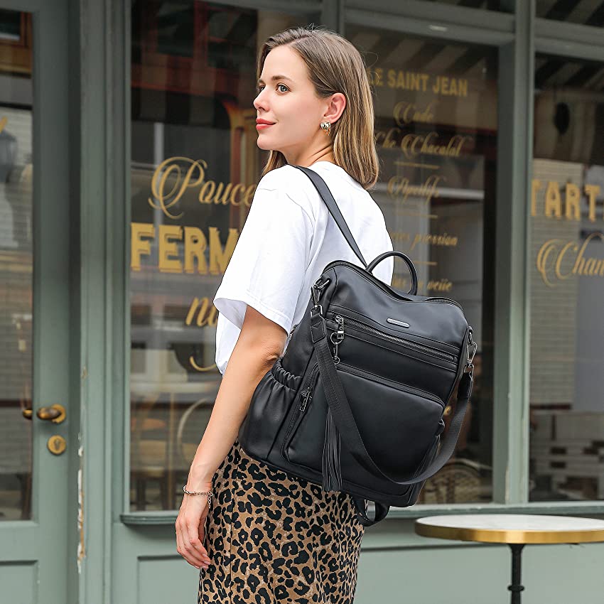 Greene Luxury Vintage Women's Leather Backpack Purse For Commuting